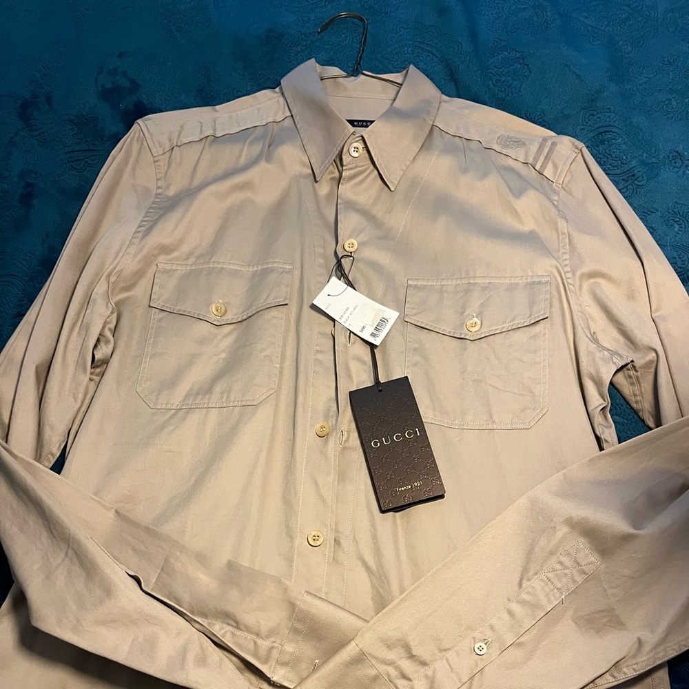 Men Gucci button down shirt